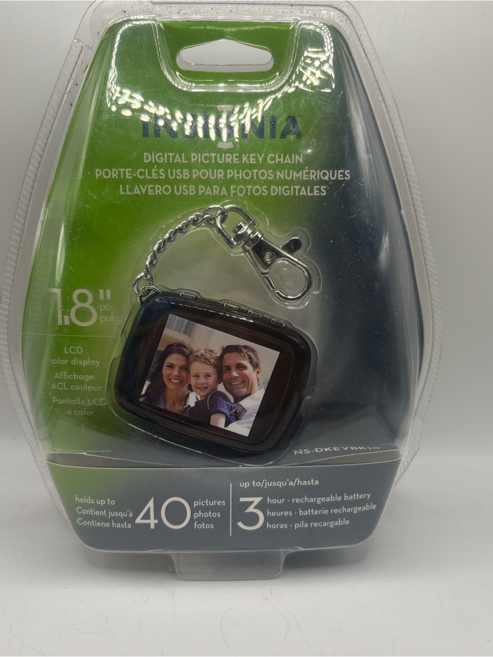 Tivinia Black Digital Picture Key Chain - 1.8" LCD